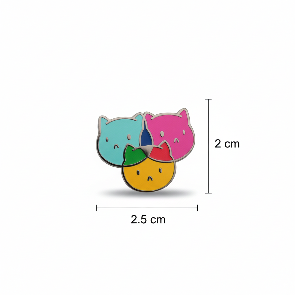 Primary Colors Cat Enamel Pin