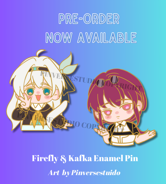 HSR Firefly & Kafka Enamel Pin | Honkai Star Rail Hard Enamel Badge