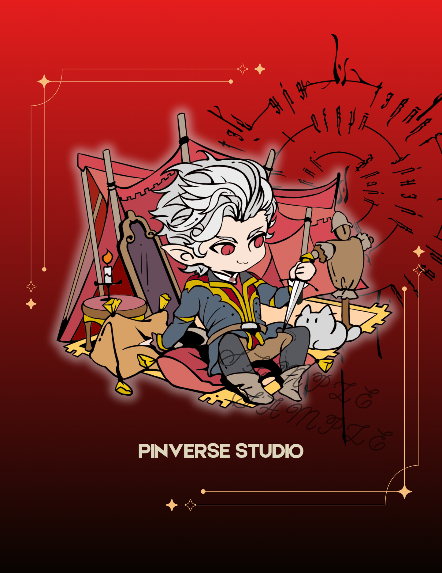 BG3 Astarion Chibi Enamel Pin