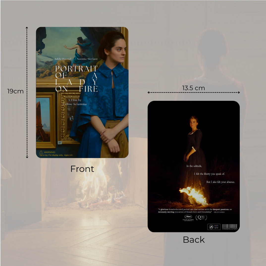 Portrait of a Lady on Fire Art Blister Card – Mini Movie-Inspired Hanging Display