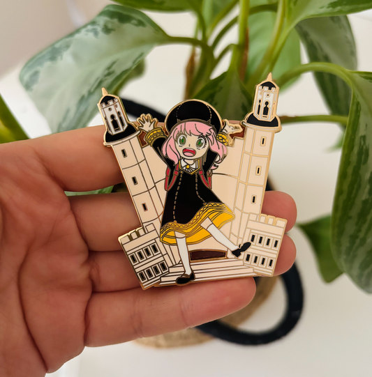 Anya Forger Enamel Pin | Spy Family Inspired Anime Collectible | Cute Hard Enamel Badge