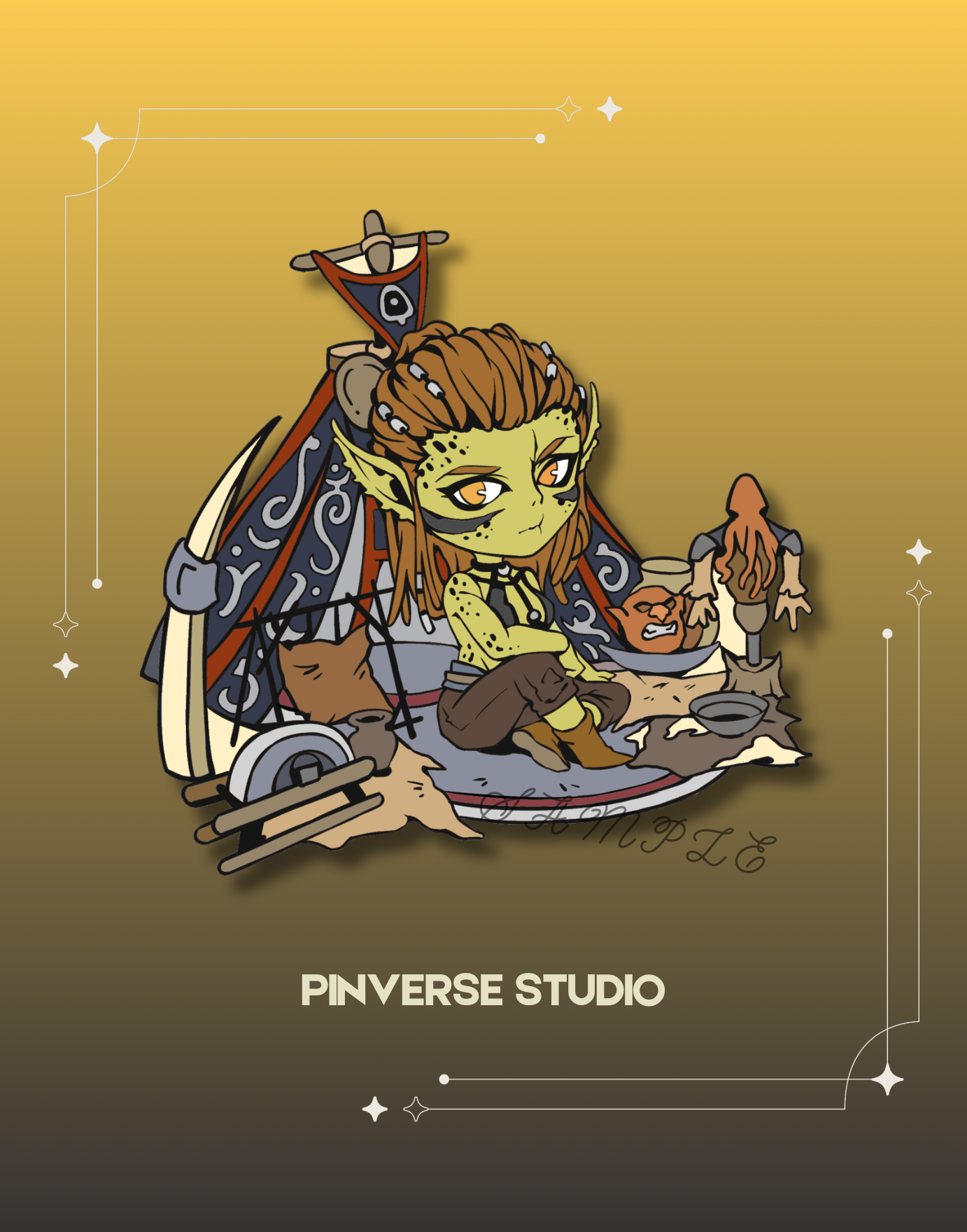 BG3 Laezel Chibi Enamel Pin | Pre-order