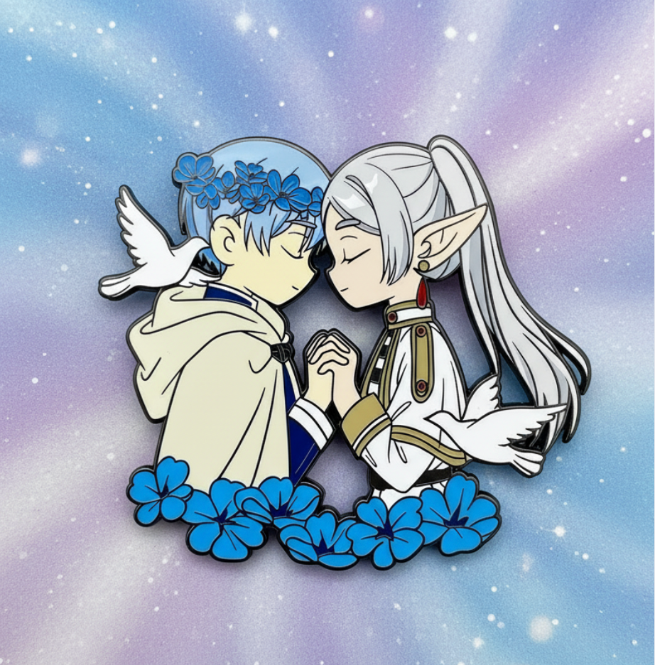 Frieren & Himmel Couple Pin – Sousou no Frieren Anime Collectible-Pre-Order Enamel Pin