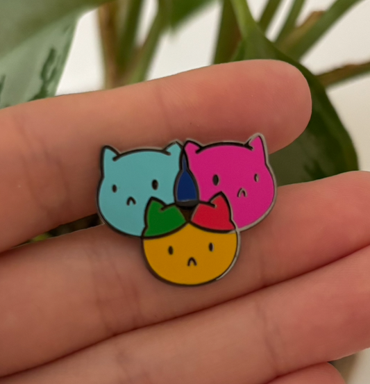 Primary Colors Cat Enamel Pin