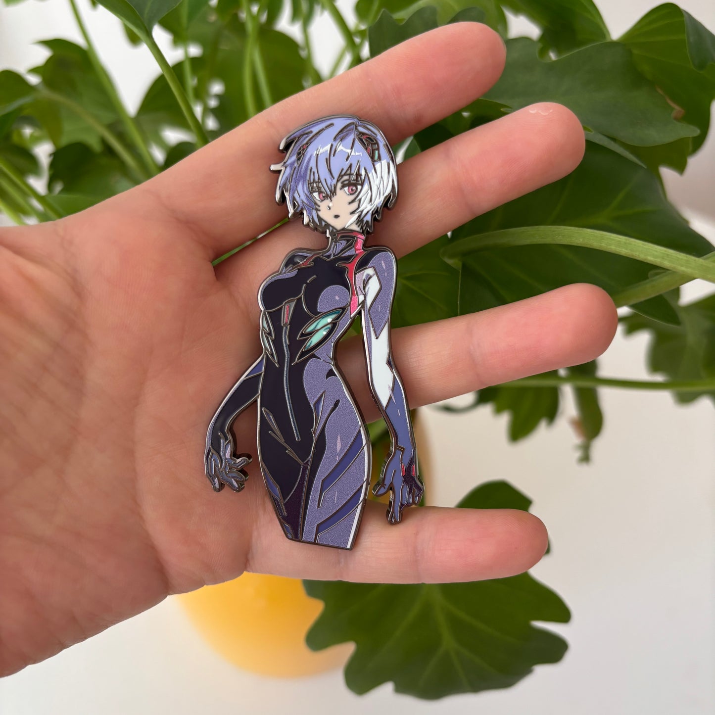 Rei and Asuka Enamel Pins • Anime Mecha Girl Pin Set • Double-Sided Hard Enamel Pin • Collectible Fan Art Gift