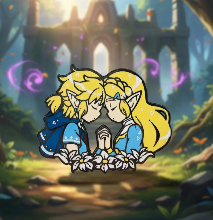 LoZ Enamel Pin β Link & Zelda Love Pin | Anime Game Collectible Badge