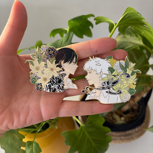Yoshiki & Hikaru Enamel Pins – TSHD Inspired Gold-Plated Hard Enamel Set