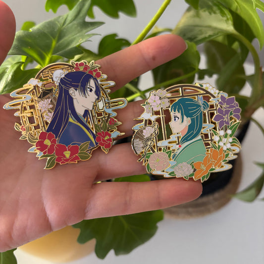 The Apothecary Diaries Maomao&Jinshi Enamel Pin | Gold-Plated Metal Pin