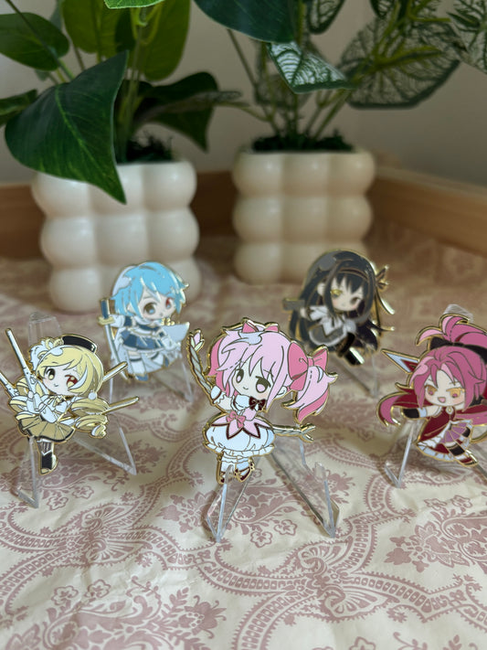 Madoka Magica Chibi Enamel Pin