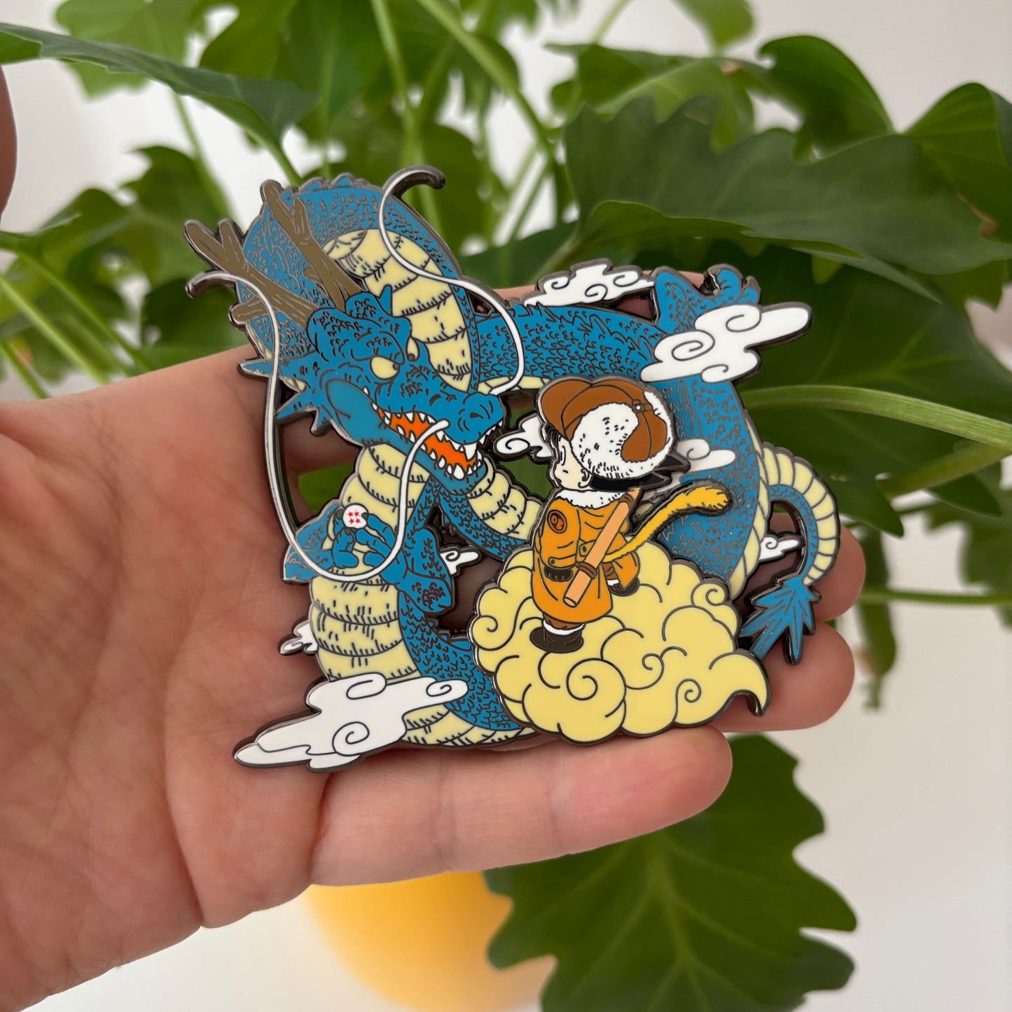 DBZ Shenron & Son Goku double-deck Metal Enamel