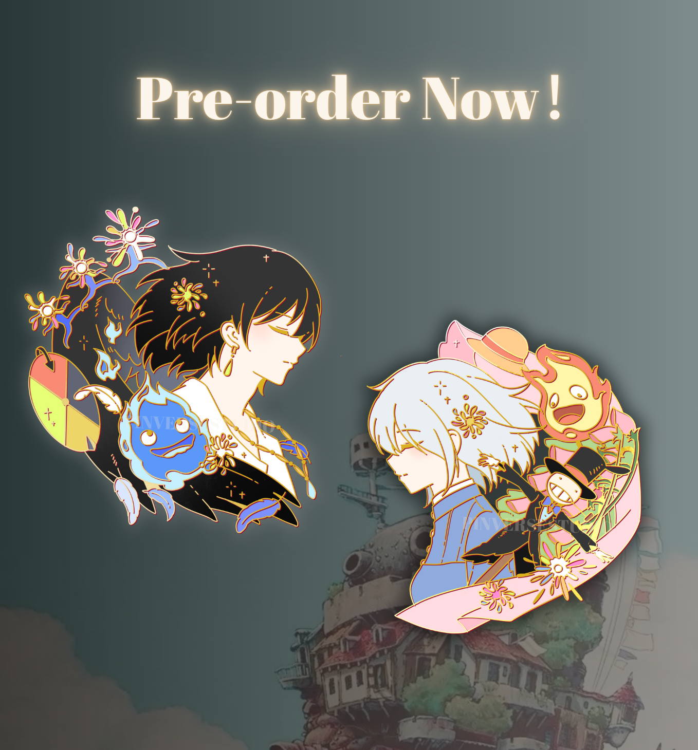 PRE-ORDER — Limited Edition Howl &amp; Sophie Enamel Pins