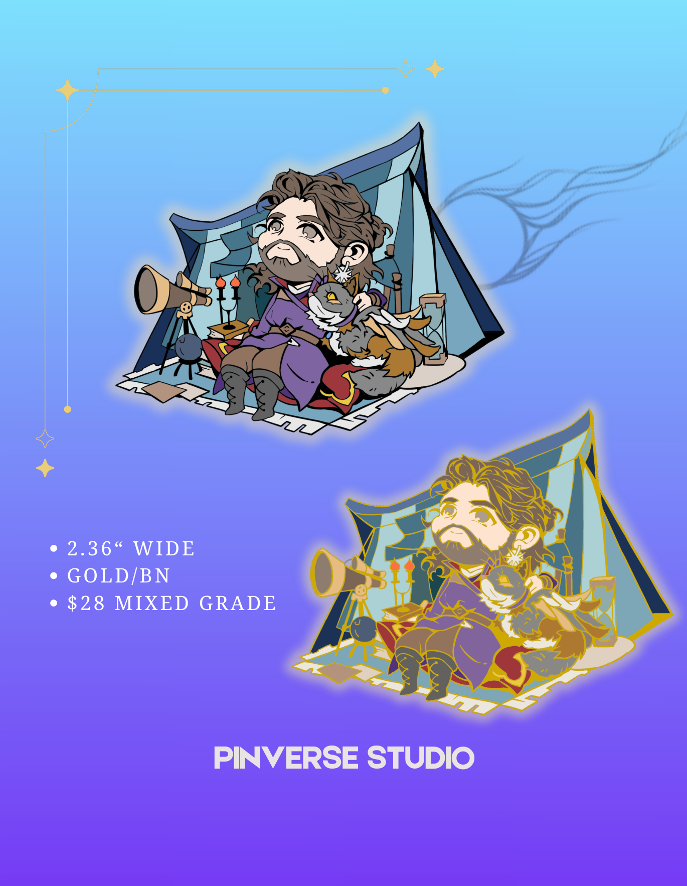 BG3 Gale Chibi Enamel Pin | Pre-order