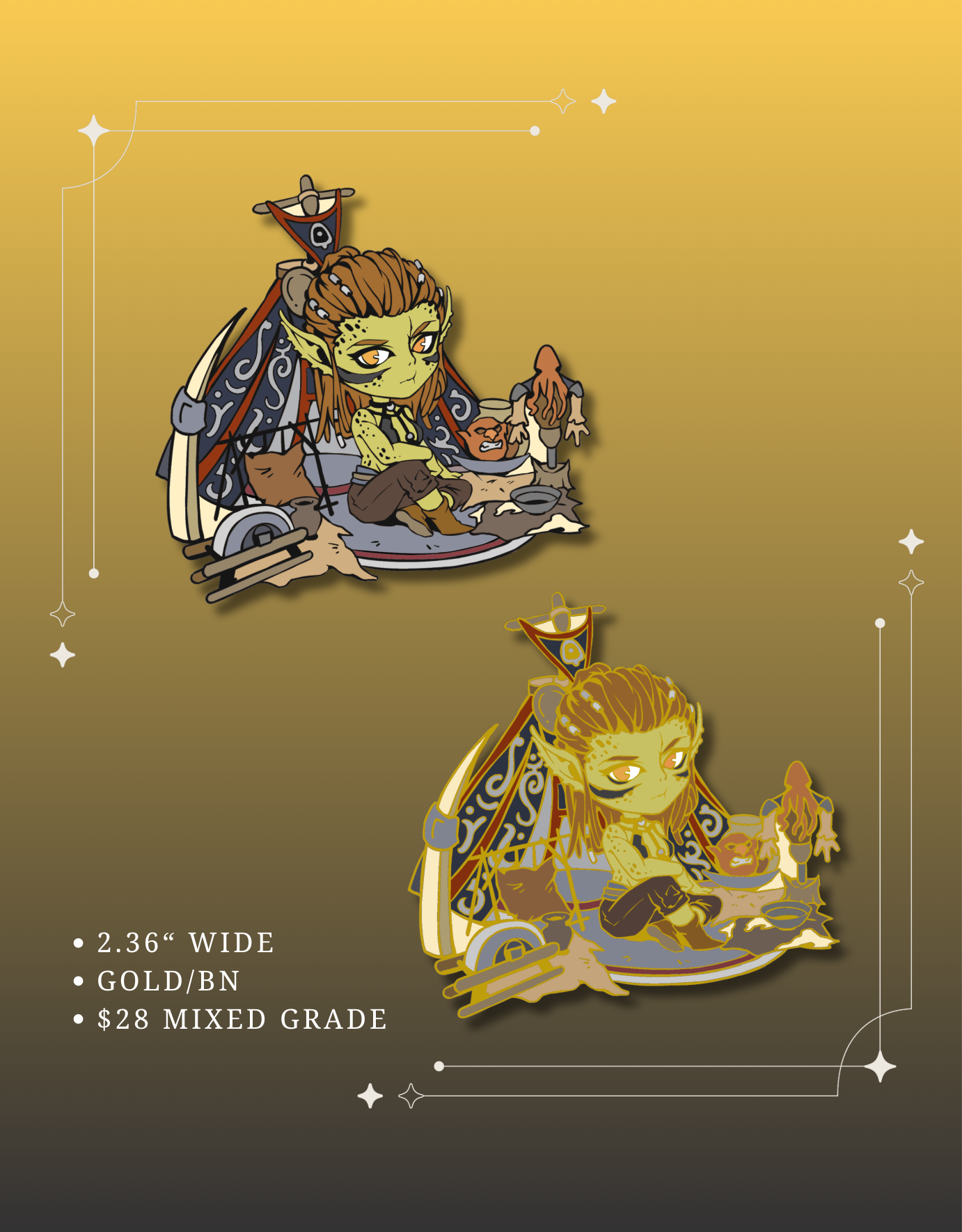 BG3 Laezel Chibi Enamel Pin | Pre-order
