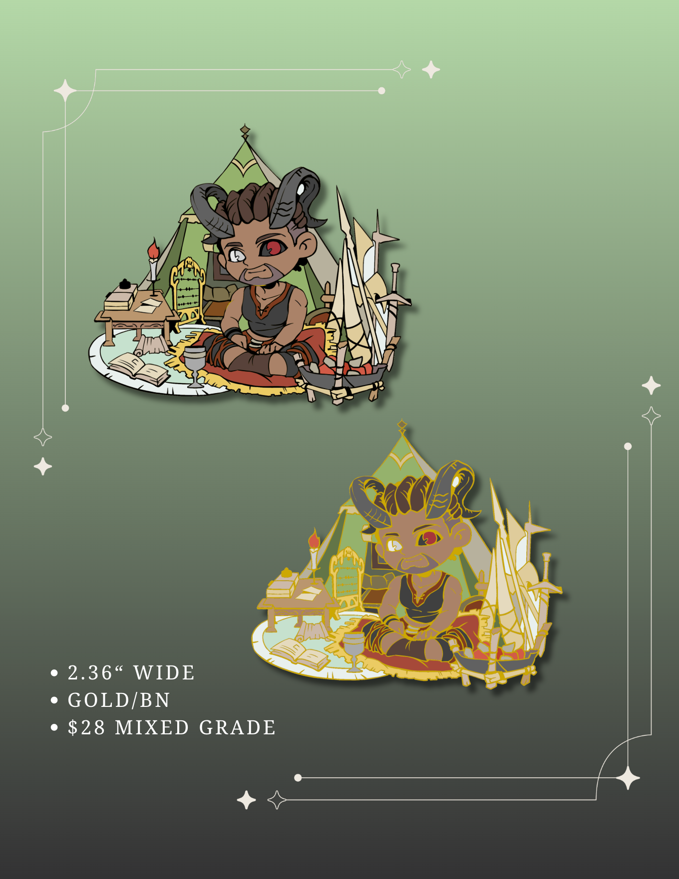 BG3 wyll Chibi Enamel Pin | Pre-order