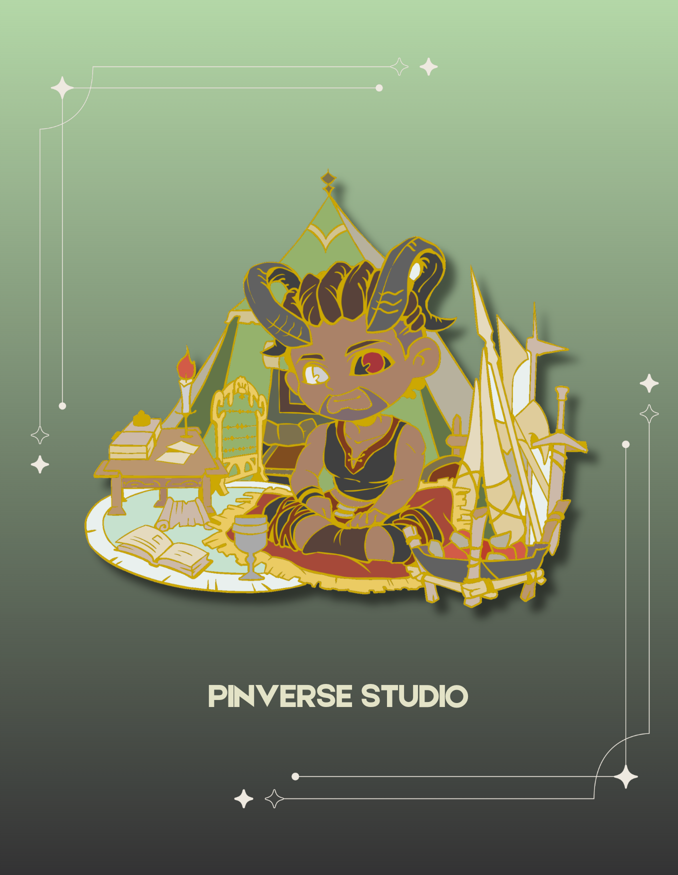 BG3 wyll Chibi Enamel Pin | Pre-order