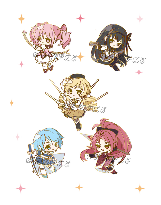 Pre-order｜Madoka Magica Chibi Enamel Pin