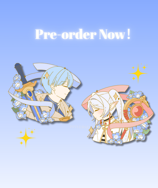 Pre-Order Enamel Pin -Frieren & Himmel Couple Pin – Sousou no Frieren Anime Collectible